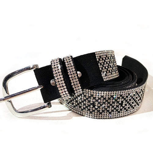 Belt Black Cross with Silver Buckle