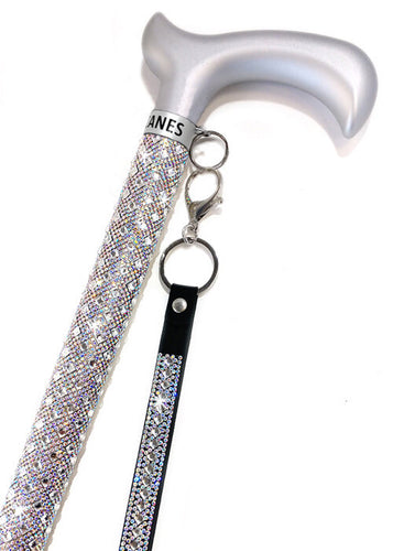 Cane Aurora Borealis with Silver Handle