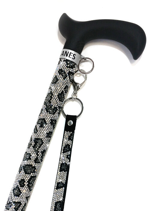 Cane Leopard Silver with Silver Handle*