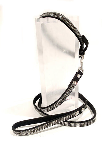 Blinged Dog Collar and Leash Hematite