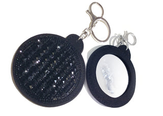 Keychain Mirror Purse Charm Black